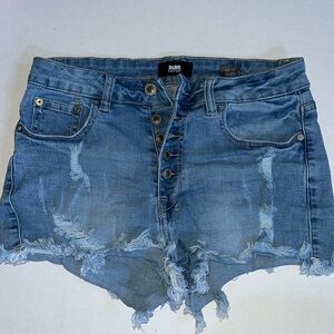 High-rise l&M Black Label distressed jean shorts